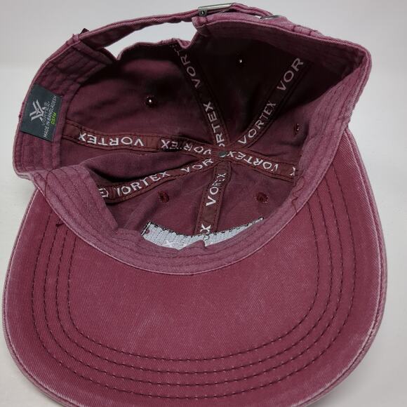 Vortex USA Slideback Baseball Hat Red One Size Adjustable Vent Holes - Picture 7 of 9